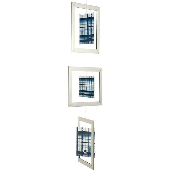 Umbra Hangout 5 in-x-7-In 6-Photo Hanging Picture Frame Mobile Nickel Finish NIB - Picture 1 of 8